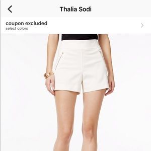 Thalia sodi high waisted shorts white size large